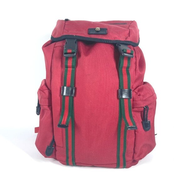 GUCCI Black Canvas Backpack